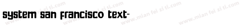 system san francisco text字体转换